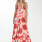 Romantic  Rose Print Dress