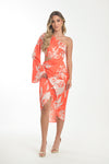 Sunset Bloom Asymmetrical Dress