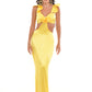 Golden Radiance Dress / Golden Glow Satin Dress