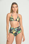 Citrus Bliss High-Waisted Bikini Set