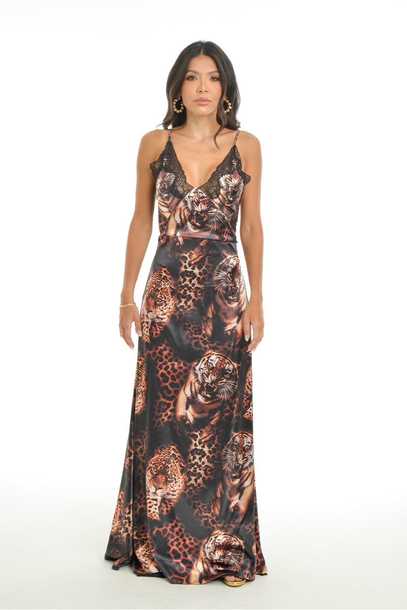 Animal Print Satin Seduction M