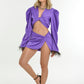 Mykonos Dress with Feathers / Mystic Plum Feather Dress