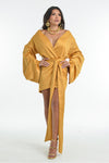 Golden Empress Wrap Dress