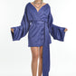 Sapphire Nights Wrap Mini Dress