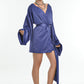 Sapphire Nights Wrap Mini Dress