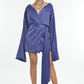 Sapphire Nights Wrap Mini Dress