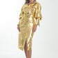 Golden Glam Trench Coat dress