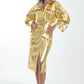 Golden Glam Trench Coat dress