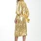 Golden Glam Trench Coat dress